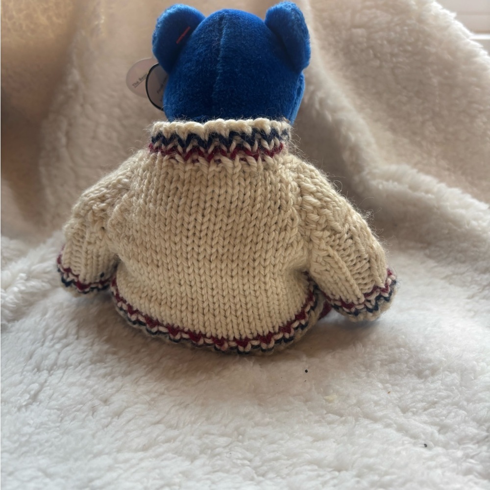 TY Beanie Babies “Clubby” Blue Bear with Knit Sweater and Red Pants. - Picture 3 of 10